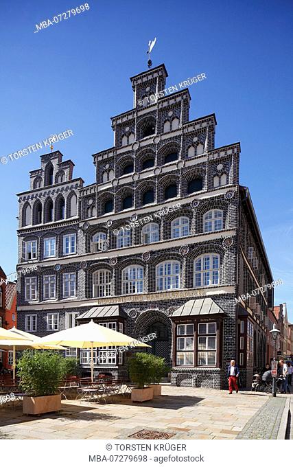 Haus Schütting, Historical Facades, Platz am Sande, old town, Lüneburg, Lower Saxony, Germany, Europe
