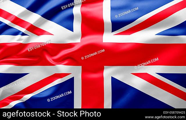 Waving national flag of Great Britain