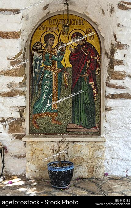 Holy image, Panagia Theotokos, Monastery, Paleokastritsa, Corfu Island, Ionian Islands, Greece, Europe
