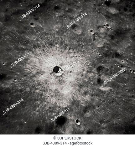 Apollo 15 - Moon Crater with Bright Ejecta
