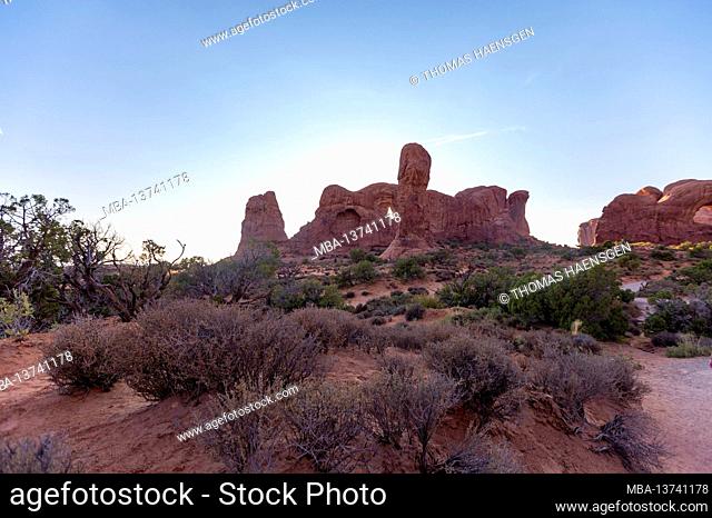Scenic Nature in Arches National Park, Moab, Utah, USA