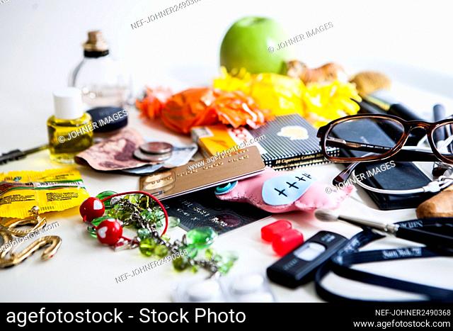 Stack of various items