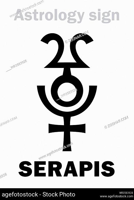 Astrology Alphabet: SERAPIS / Osiris-Apis (Userhapi), the Hellenistic Egyptian god of abundance, fertility, underworld and afterlife