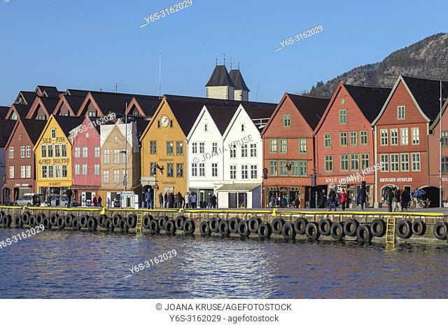 Bergen, Bryggen, Hordaland, Norway, Scandinavia, Europe