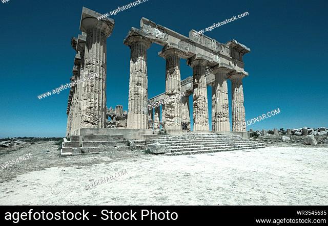 Tempel der Hera, Tempel E der Zeusgattin Hera (Juno), Selinunt, Marinella, Sizilien, Italien