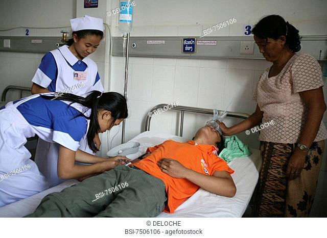 Photo essay for press only. Provincial hospital of Luang Prabang, Laos. Emergencies