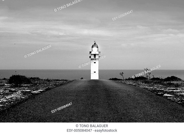 Barbaria lighthouse Formentera from road