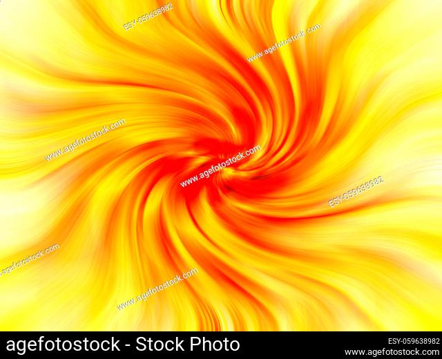 Orange and yellow spiral effect as a colorful decorative pattern or background
