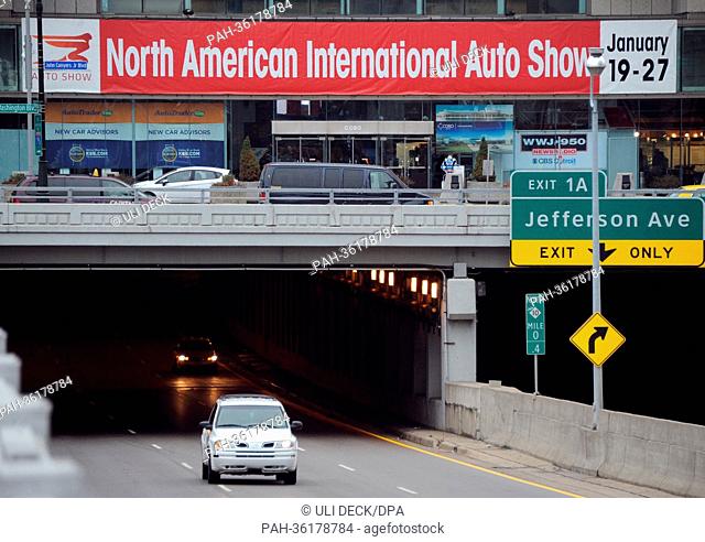 The exterior of the North American International Auto Show (NAIAS) is pictured in Detroit, USA, 13 January 2013. The show is open to press and sellers on 14...