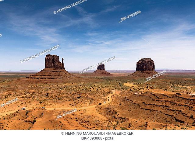 mesa landscape, Monument Valley, Navajo Tribal Park, Arizona, Utah, USA