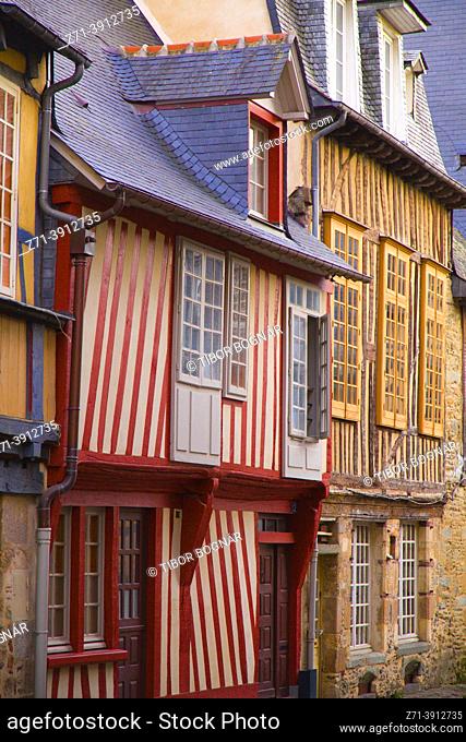 France, Bretagne, Rennes, traditional architecture, half timbered houses