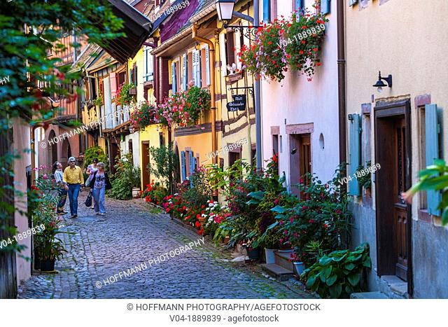 The picturesque village of Eguisheim, Alsace, France, Europe