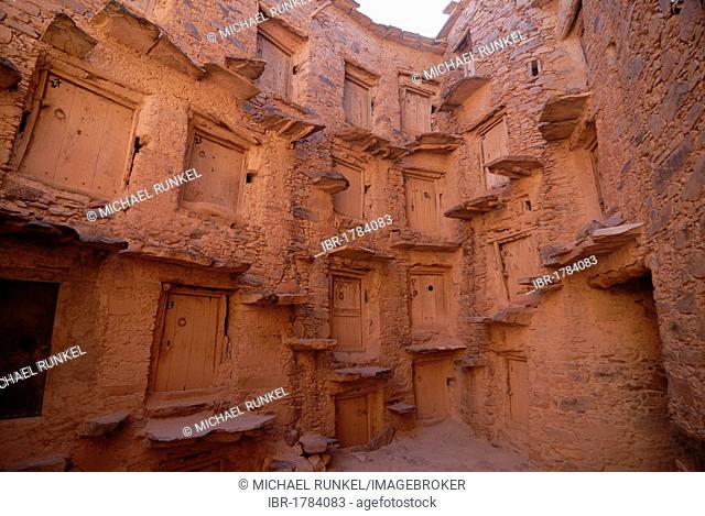 Fortified granary of Amtoudi in the Anti-Atlas, Morocco, Africa