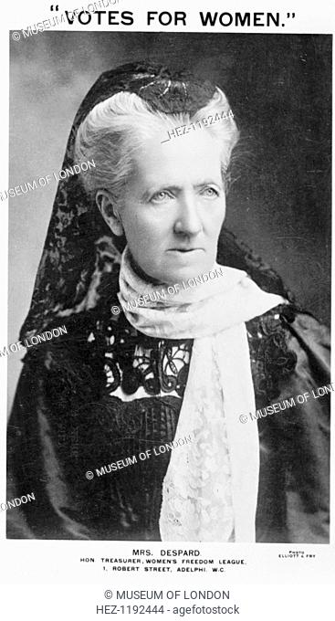 Charlotte Despard, activist and campaigner, c1909. Born in Edinburgh, Charlotte Despard was already a well-known feminist and social reformer by the time she...
