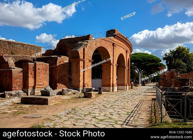 The theatre, Ostia Antica, Rome, Lazio, Italy, Europe