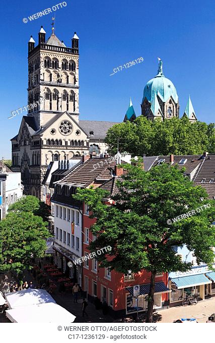Germany, Neuss, Rhine, Lower Rhine, North Rhine-Westphalia, Quirinus Minster, catholic church, Basilica minor, Late Romanesque style