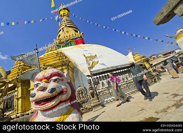 Swayambhunath Stupa, Swayambhunath Temple, Monkey Temple, UNESCO World Heritage Siite, Kathmandu, Nepal, Asia