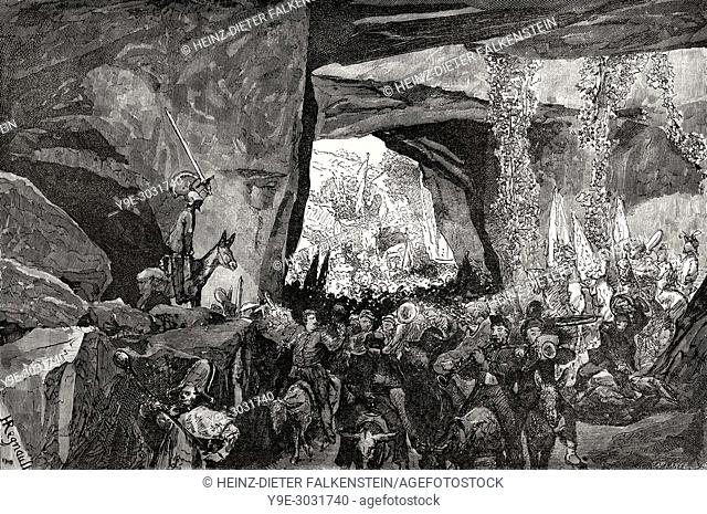 Carnival at Cervara grotto, Italy, 19th Century