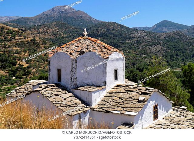 Church of Agia Irini, 12th century, Kambos, Ikaria island, North Aegean islands, Greece, Europe