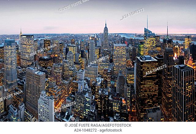 Panorama of Midtown Manhattan, New York City, USA