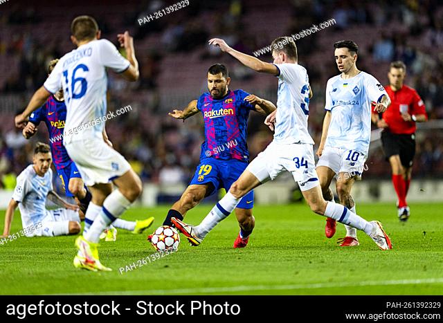 Kun Aguero (FC Barcelona), during the Champions League soccer match between FC Barcelona and Dynamo Kyiv, at the Camp Nou stadium in Barcelona, Spain, Wednesday