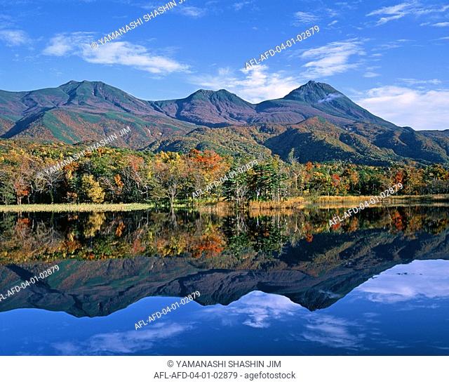 Five Lakes of Shiretoko and Mountain Range, Hokkaido, Japan