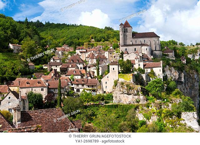 France, Quercy, Lot (46), Saint-Cirq-Lapopie village