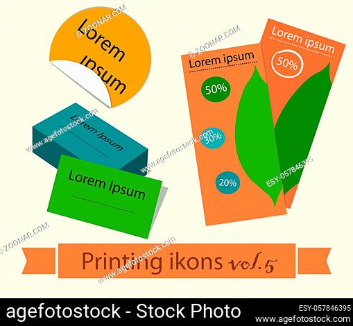 Print icons set. EPS 10 vector illustration