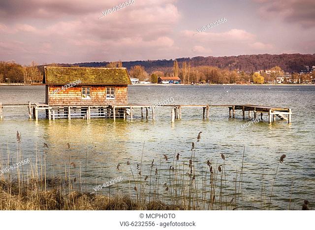 An image of a hut in the lake Ammersee Bavaria - 14/03/2016