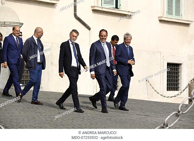 Nicola Zingaretti, leader of the Democratic Party, leaving the Quirinale after consultations with the President of the Republic Sergio Mattarella following the...