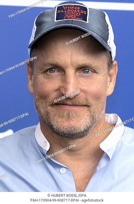Woody Harrelson attends the photo call of 'Three Billboards Outside Ebbing, Missouri' during the 74th Venice Film Festival at Palazzo del Casino in Venice