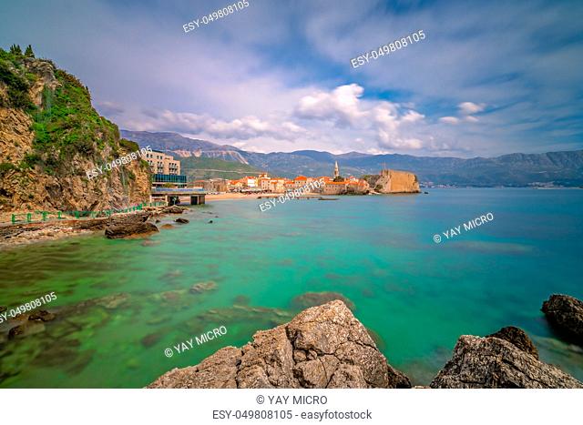 Beautiful Adriatic sea coast around Budva town in Montenegro in summer
