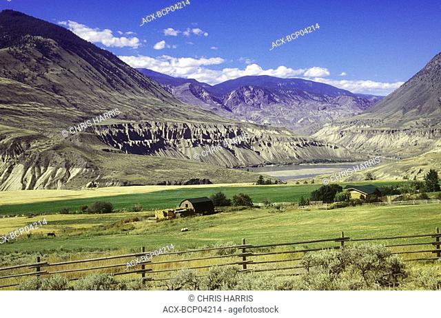 Ranch above Fraser River, British Columbia, Canada