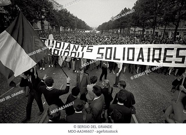 The risk of a revolution in Paris has been averted. A large banner exalts Georges Pompidou and the solidarity between institutions and students at a...