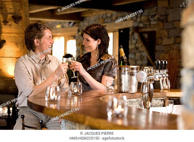 France, Savoie, Tarentaise Valley, Sainte Foy Tarentaise, La Bergerie Restaurant and Bar