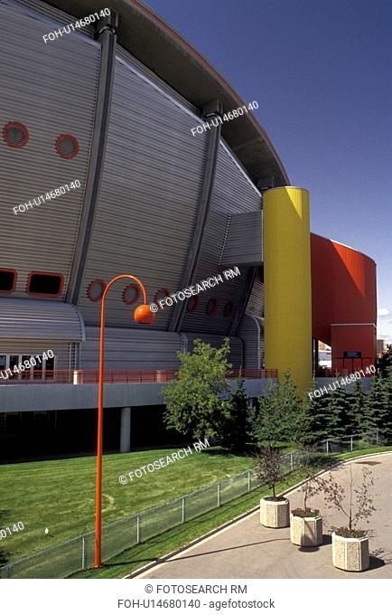 Calgary, Saddledome, Alberta, Canada, The Canadian Airlines Saddledome (home of the ice hockey team the Flames) in Stampede Park in Calgary in the province of...