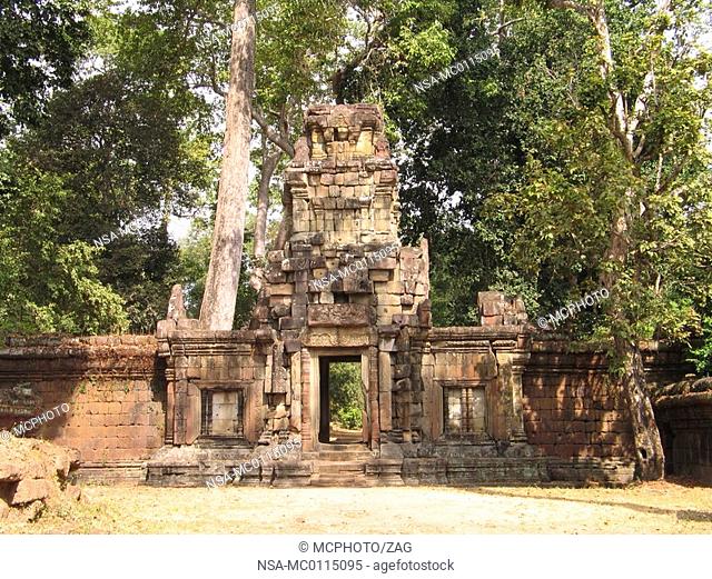 Asia, Cambodia, Angkor, Khmer-temples , Angkor Thom, stone door