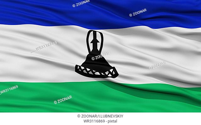 Closeup Lesotho Flag
