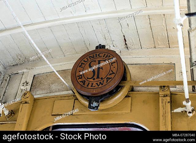 Historic CABLE CAR, Downtown, San Francisco, California, USA