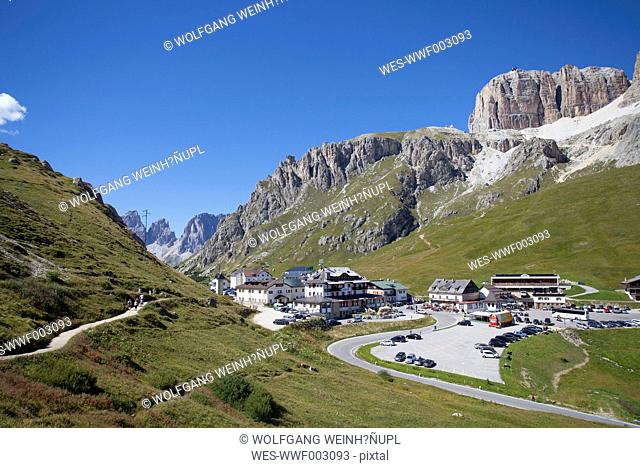 Italy, Trentino, Belluno, Pordoi Pass