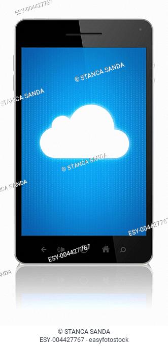 Cloud Computing Connection On Mobile Phone