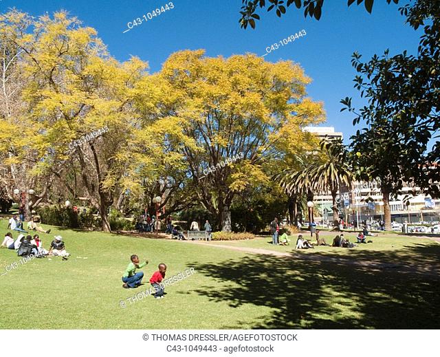 Namibia - The green lawns of the Zoo Park in the centre of Namibia's capital Windhoek