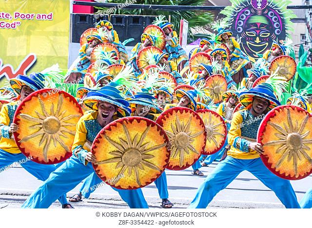 Participants in the Dinagyang Festival in Iloilo Philippines