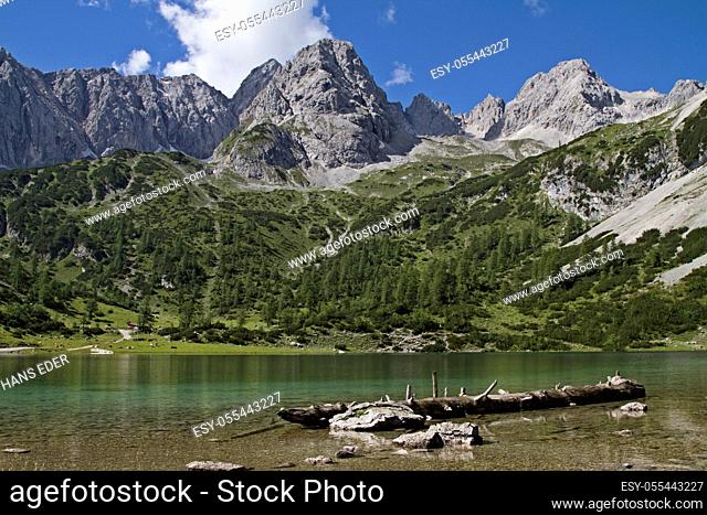 austria, tirol, seebensee, mieminger mountains