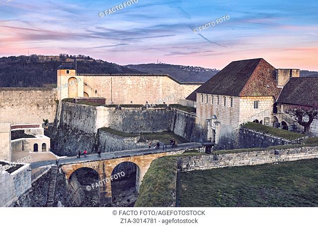 The Citadel of Besançon, a 17th-century fortress designed by Vauban for Louis XIV. UNESCO World Heritage Site. Besançon. Doubs