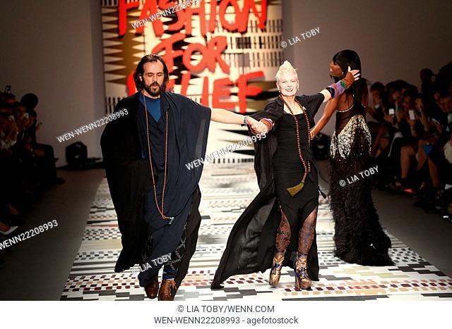 LFW: Fashion For Relief charity fashion show - rehearsal Featuring: Naomi Campbell, Andreas Kronthaler, Vivienne Westwood Where: London