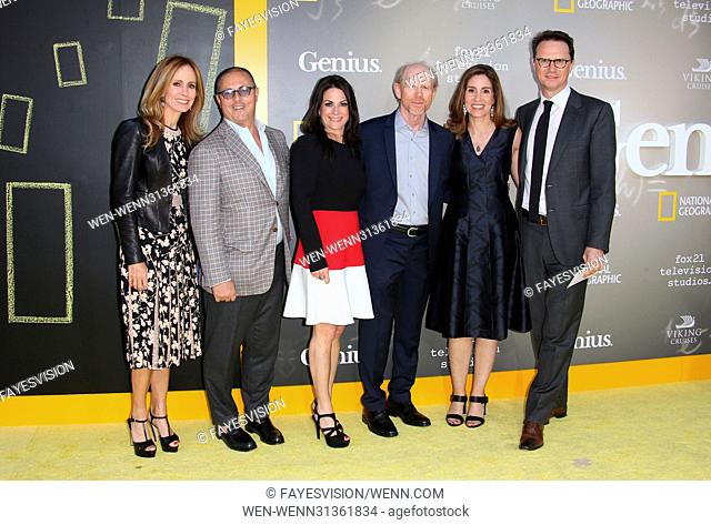 National Geographic's Premiere Screening of ""Genius"" Featuring: Dana Walden, Bert Salke, Courtney Monroe, Ron Howard, Carolyn Bernstein
