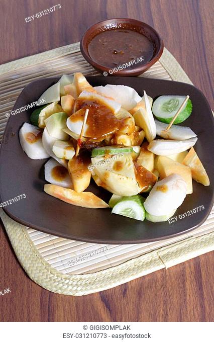 Rujak, Indonesia Traditional fruit salad dish