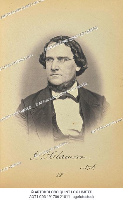 Isaiah D. Clawson, James Earle McClees (American, 1821 - 1887), Julian Vannerson (American, 1827 - after 1875), Washington, District of Columbia, United States