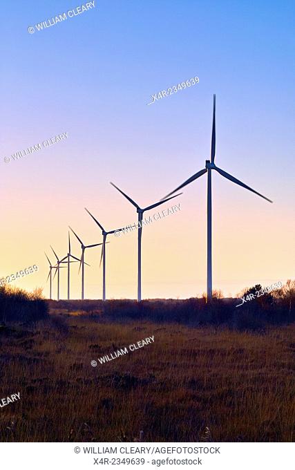 Wind turbines at Mount Lucas, County Offaly, Ireland
